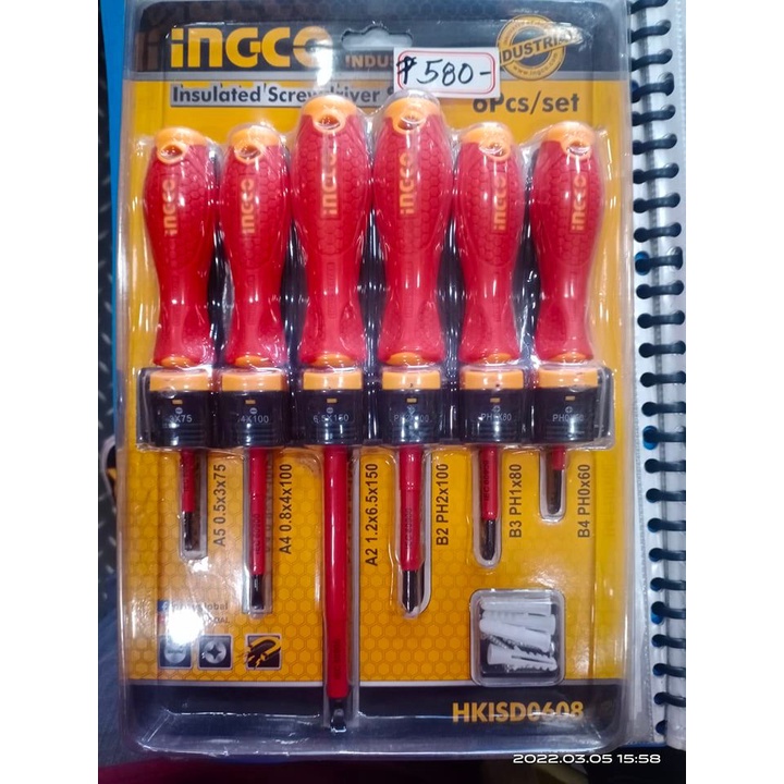 INGCO 6PCS/SET Insulated Screwdriver HKISD0608 Shopee Philippines