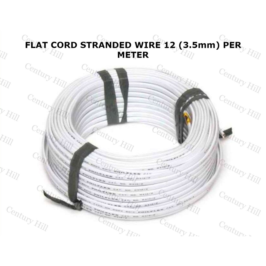 FLAT CORD STRANDED WIRE 12 (3.5mm) PER METER Shopee Philippines