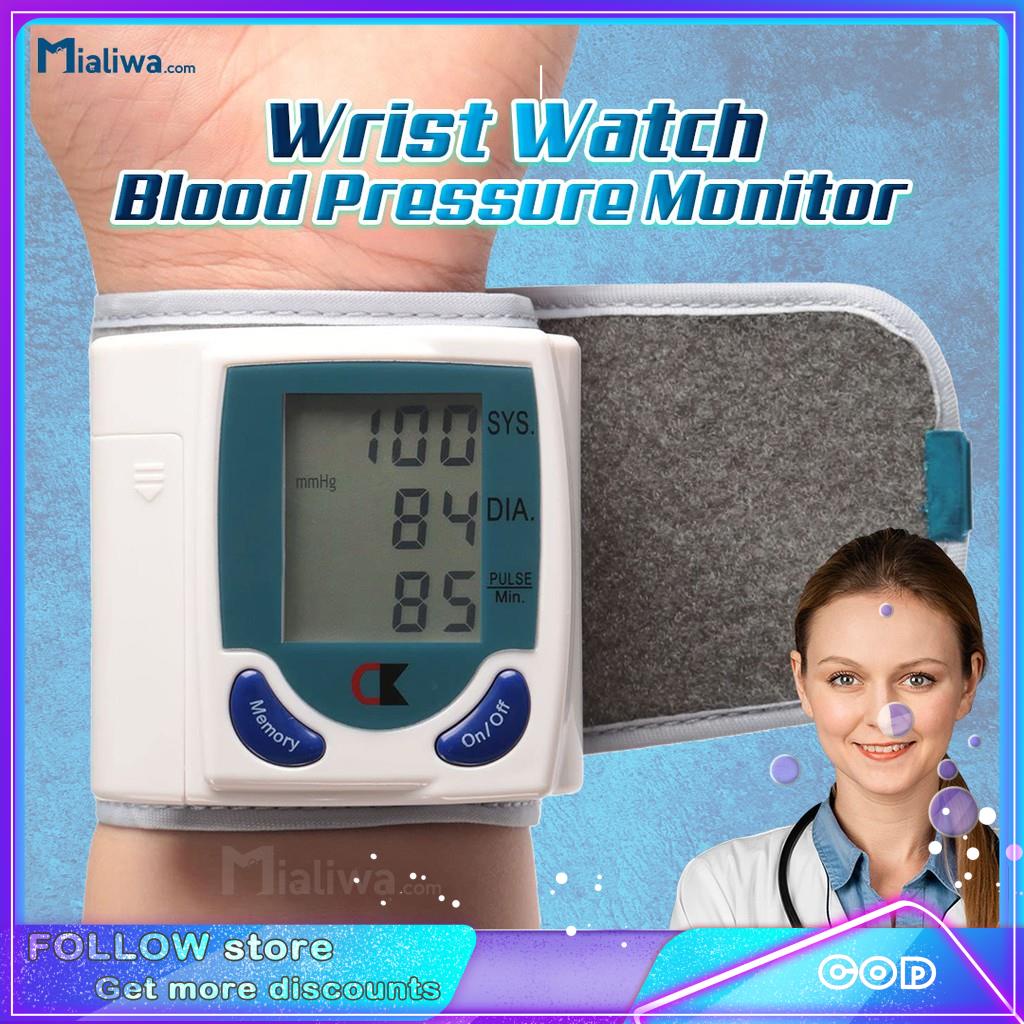 Wrist Watch Blood Pressure Monitor, Heart Rate Tracker, Automatic