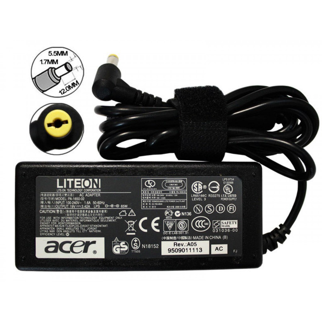 Charger Acer 19V 3.42A Aspire Laptop 4738 4755 E11 E14 E15 4750Z 4750ZG