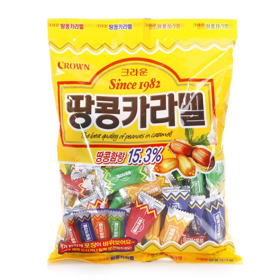 Crown Korea Sweet Taste Peanut Caramel Chewing Candy 120g Shopee