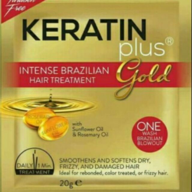 Keratin plus gold intense brazilian treatment 20g Shopee Philippines