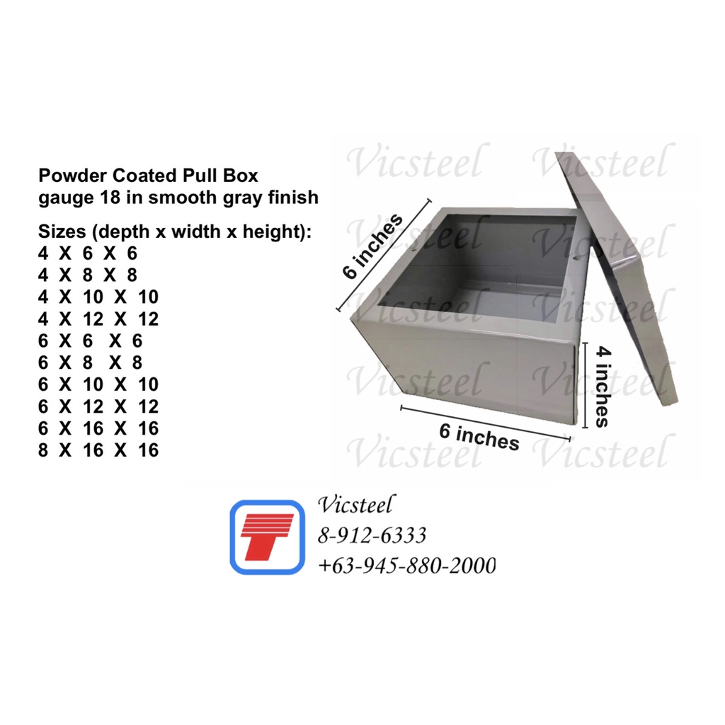 Pull Box for Electrical 18 4x6x6 4x8x8 4x10x10 4x12x12 Pullbox