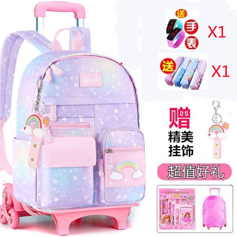 2022 Trolley Schoolbag Primary School Students Girls 136 Grades