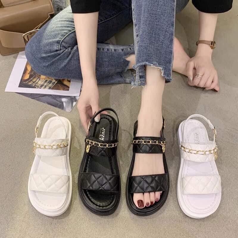 Marche Korea Fashion Thick Bottom peeptoe Sandals Casual Simple Shoes