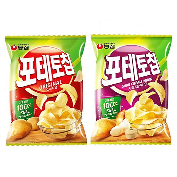 [Nongshim] Potato Chip / Original, Sour Cream Onion 60g KOREAN SNACK