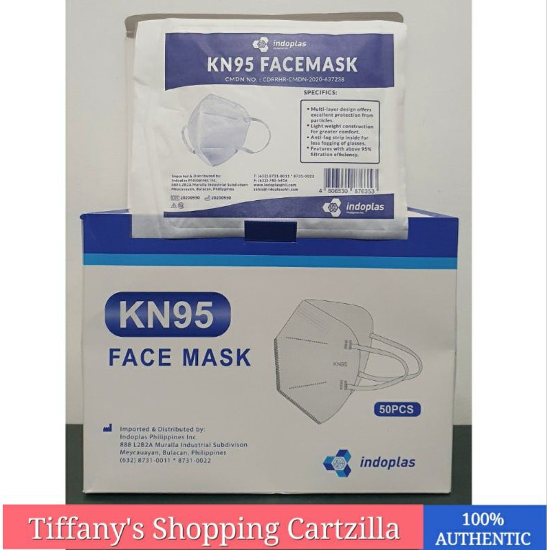 Indoplas KN95 Disposable Face Mask Sold Per Piece Shopee Philippines