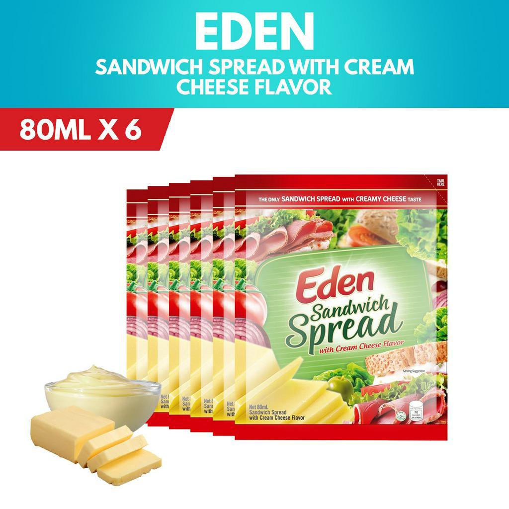 Eden Sandwich Spread with Cream Cheese Flavor 80ml (Set of 6) Shopee