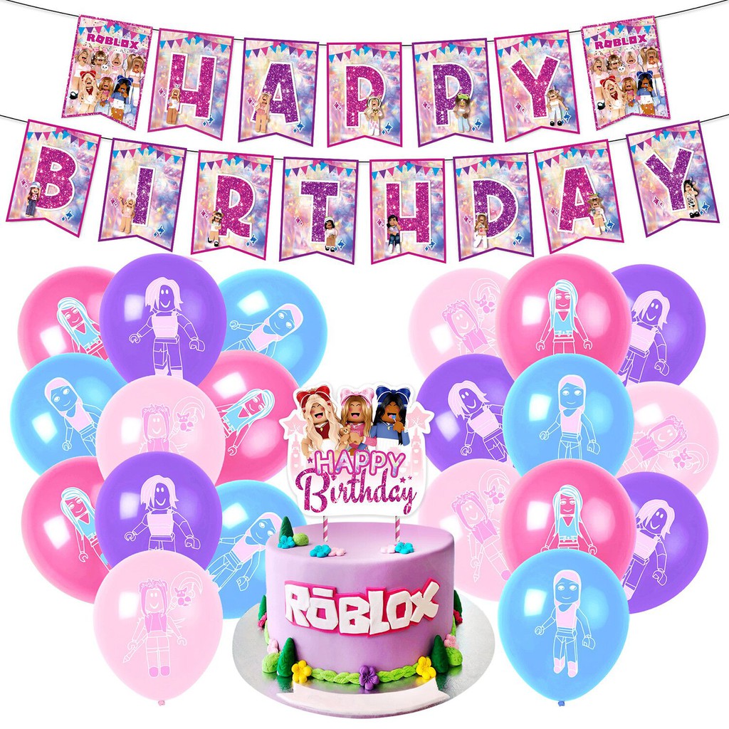 Roblox Party Supplies For Girl Roblox party supplies for girls, Roblox girl party supplies Set