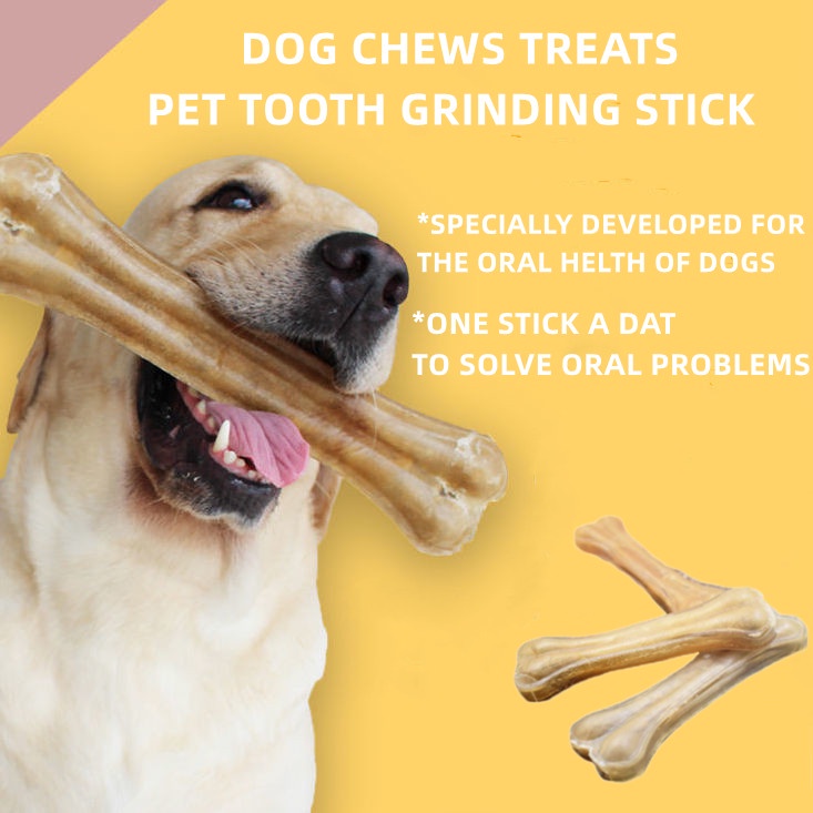 Dog Chews Toys Molar Healthy Teeth Chewing Cowhide Bones Pet Tooth