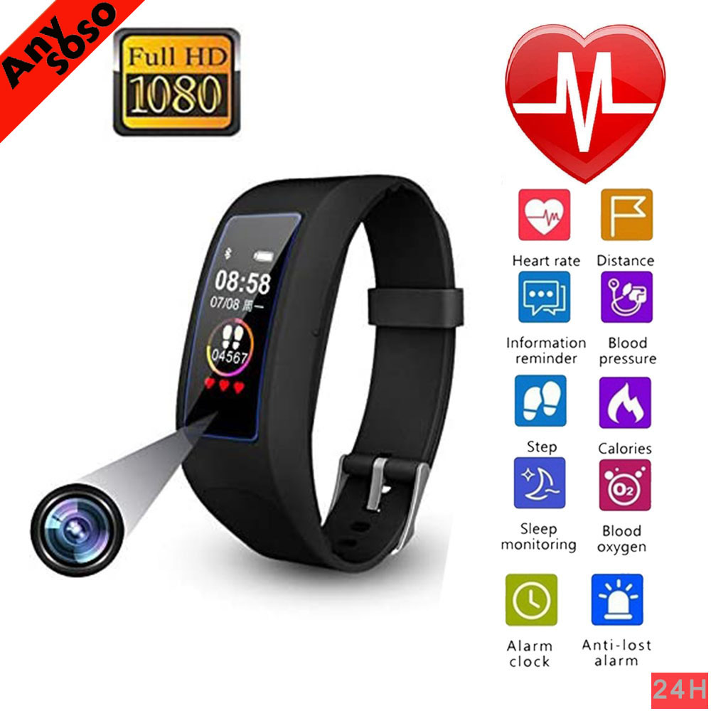 Spy Camera Smart Bracelet Touchscreen FHD Wearable Hidden Spycam Mini