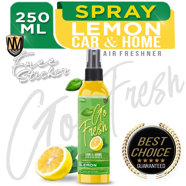 Car & Home Lemon Scent Air Freshener 250ml refillable bottle odor