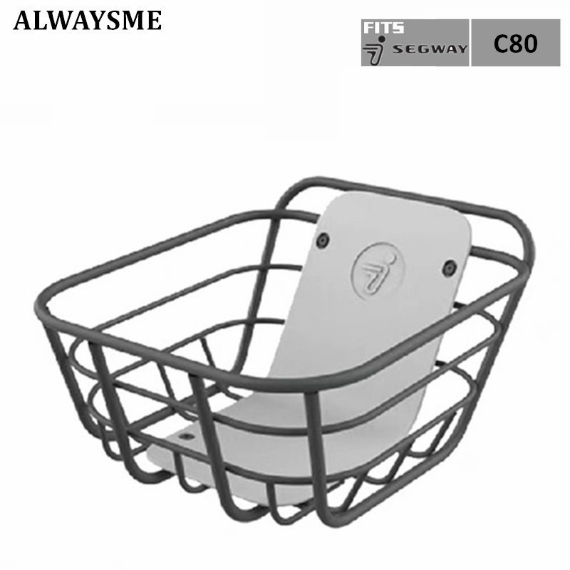 ALWAYSME Segway eMoped Scooter Front Steel Basket For Segway Ninebot