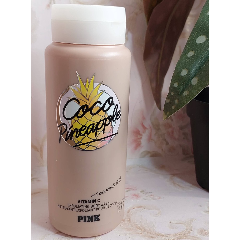 COCO PINEAPPLE Exfoliating Body Wash PINK by Victoria's Secret Shopee