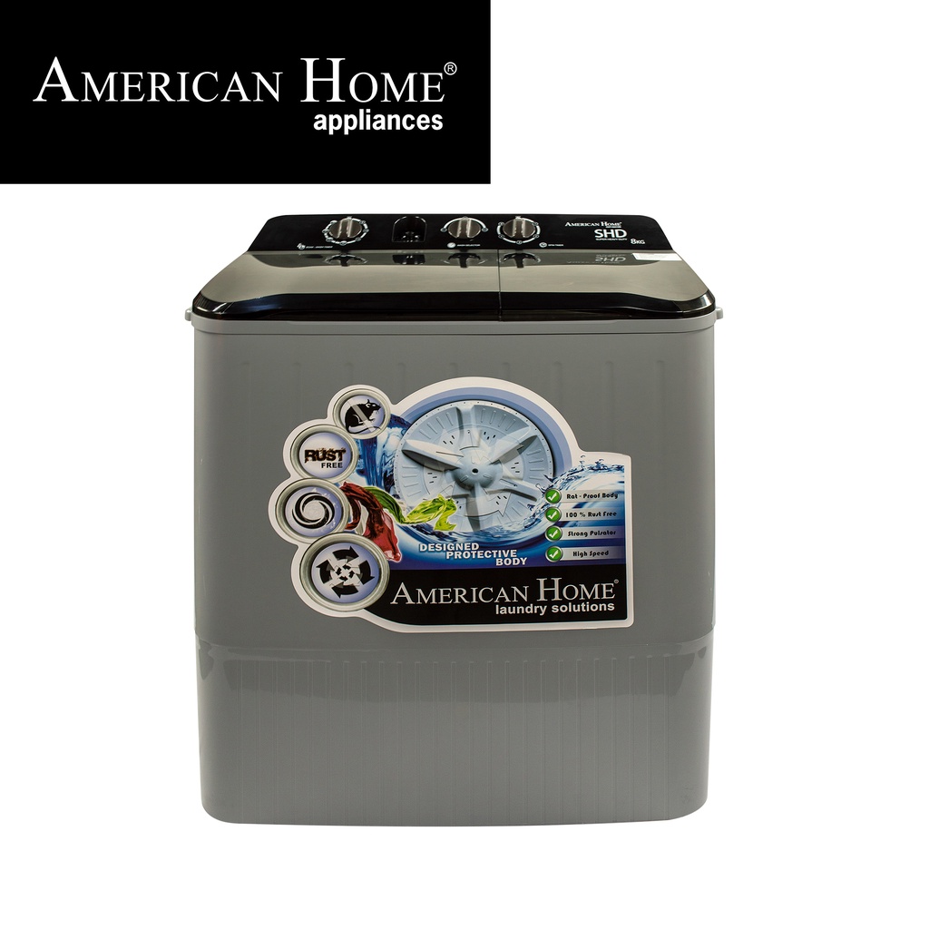 American Home AWT80016B 8kg Twin Tub Washing Machine Shopee Philippines