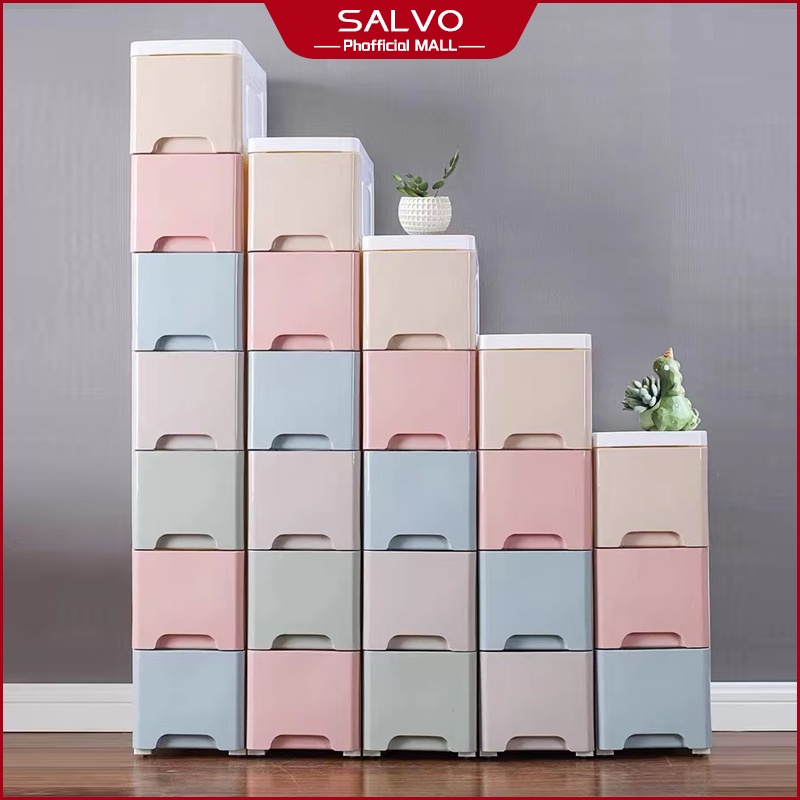 5/6/7Layer Kitchen Storage Gap Plastic Drawer Bathroom Moving Rack Kitchen