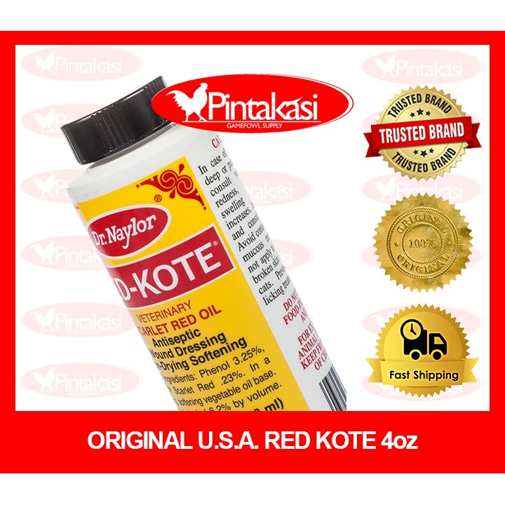 RED KOTE (DR.NAYLOR) USA 118ml / Scarlet Oil for Gamefowl Rooster
