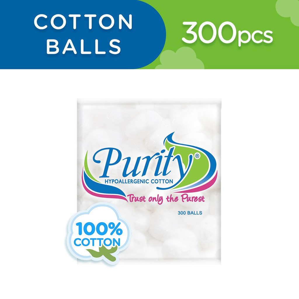 Purity Cotton Balls 300s x 1 pack Shopee Philippines