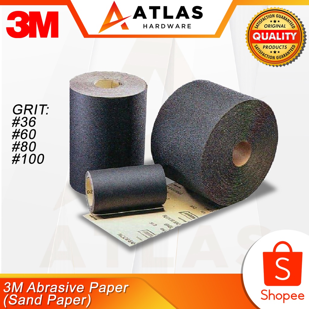 3M Sand Paper Grit 36 100 (Sold/Ft) Shopee Philippines