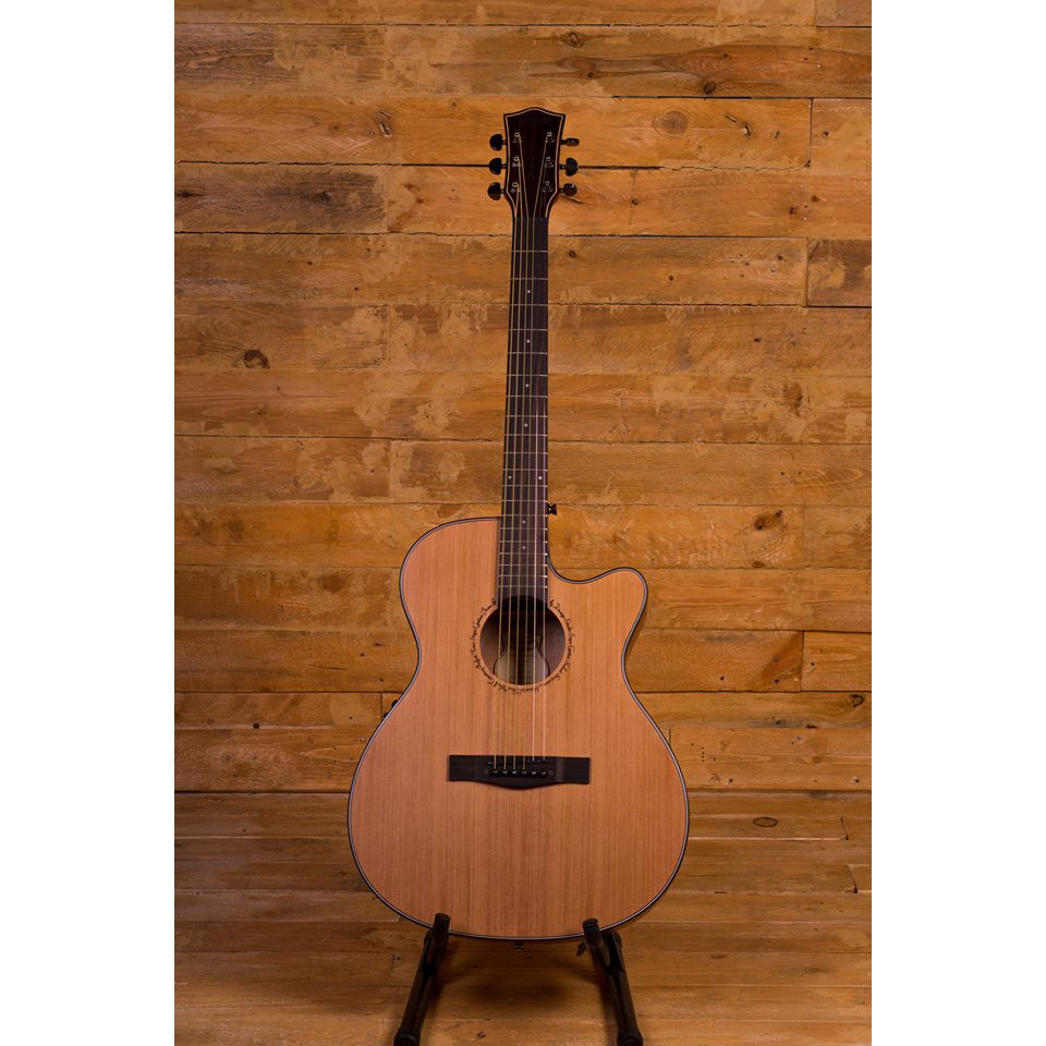 Sqoe Engkantado Brown Acoustic Guitar 40"with Fishman pickup Shopee