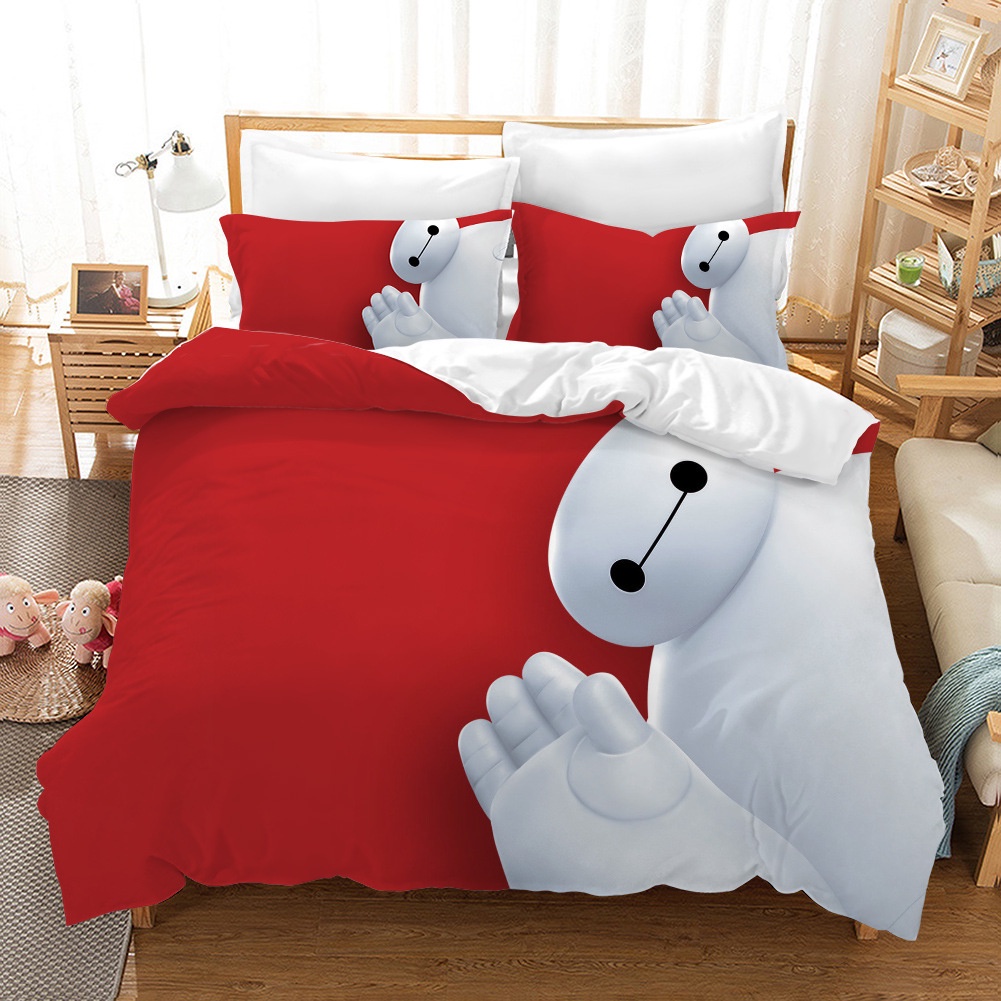 Baymax Bedding Set Single Twin Full Queen King Size Anime Kawaii Bed