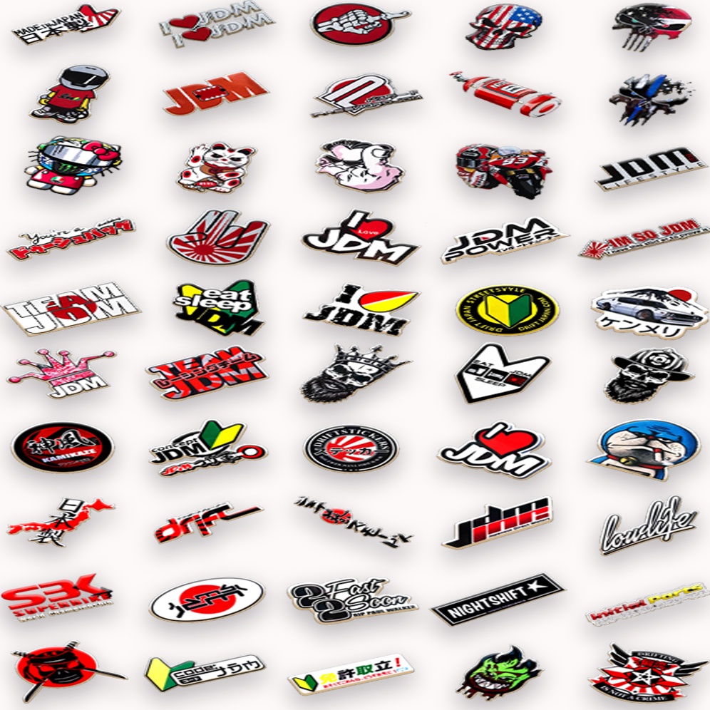 JDM new design highquality fashion car stickers JDM reflective decals