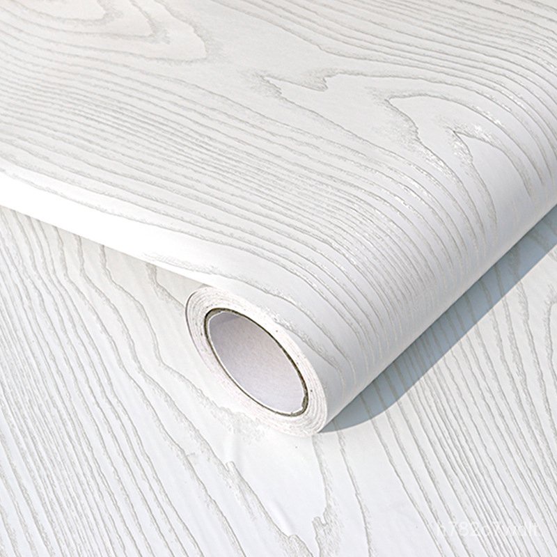3D White Maple Wood Grain Wall Sticker Furniture Renovation Sticker