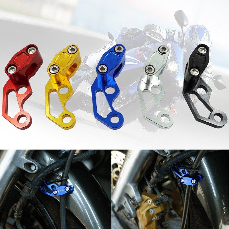 Universal Aluminum Alloy Motorcycle Brake Hose Holder Tube Oil Pipe