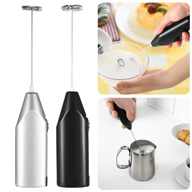 Electric Coffee Milk Frother Foamer Mixer Stainless Steel Latte Stirrer