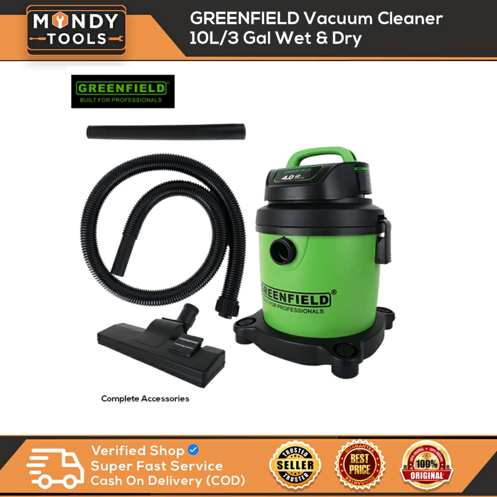 Greenfield Vacuum Cleaner 10L/3 Gal Wet & Dry (Original) Shopee Philippines