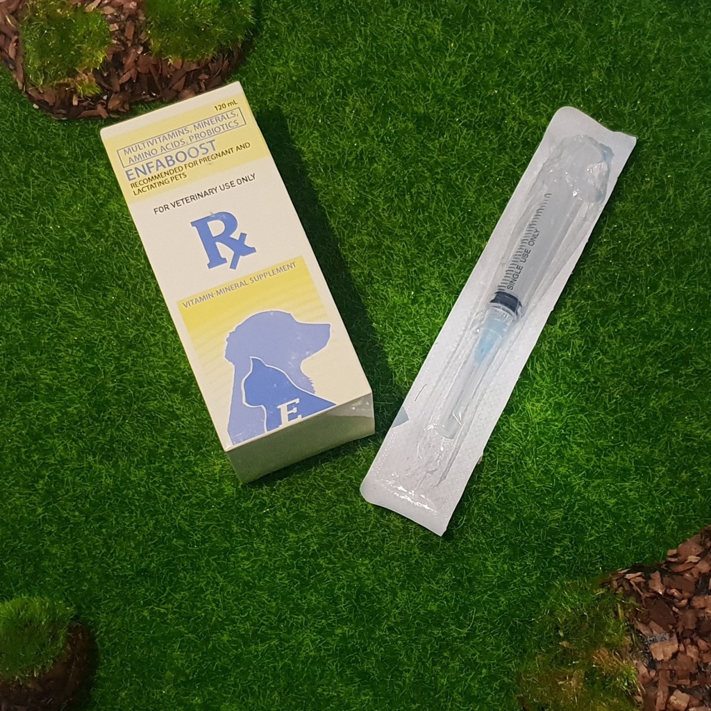 ENFABOOST Vitamin Mineral Supplement for Pregnant and Lactating Dog and Cat 120ml with Free