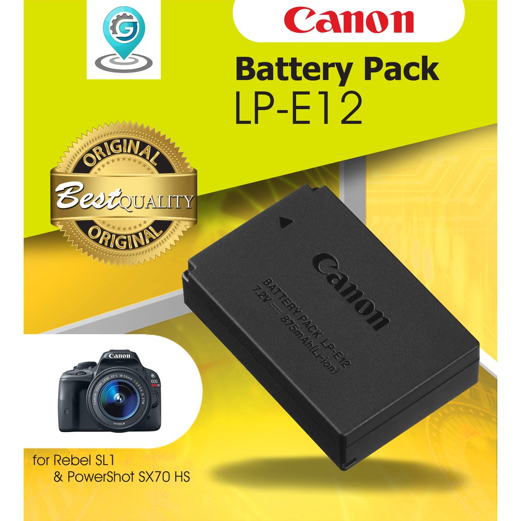 Canon LpE12 LithiumIon Battery Pack (7.2V, 875Mah) Shopee Philippines