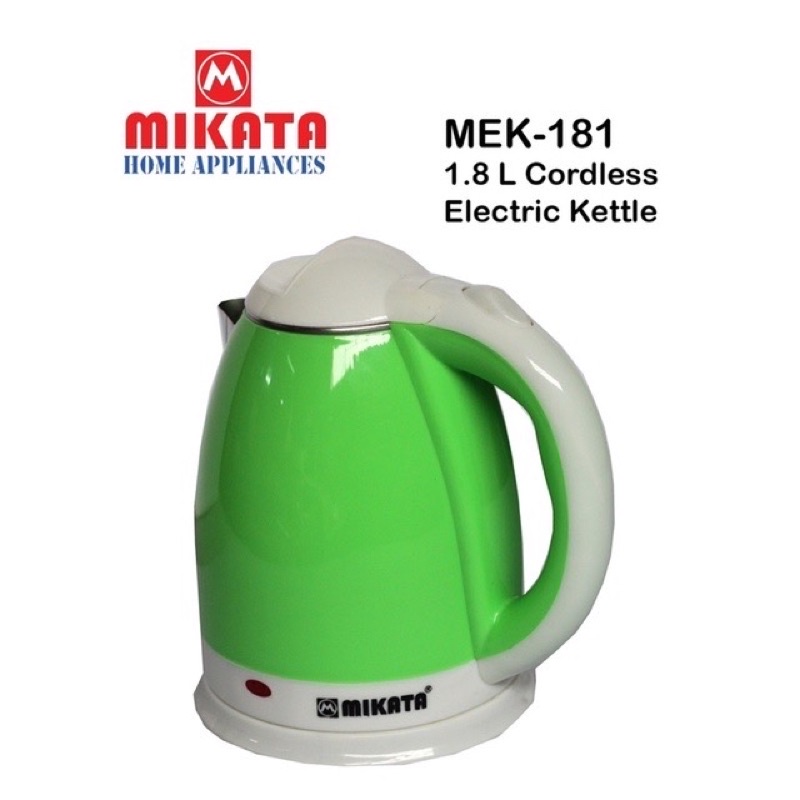 Mikata Electric Kettle Cordless Rapid Heat 1.8 Liters Double Layer MEK