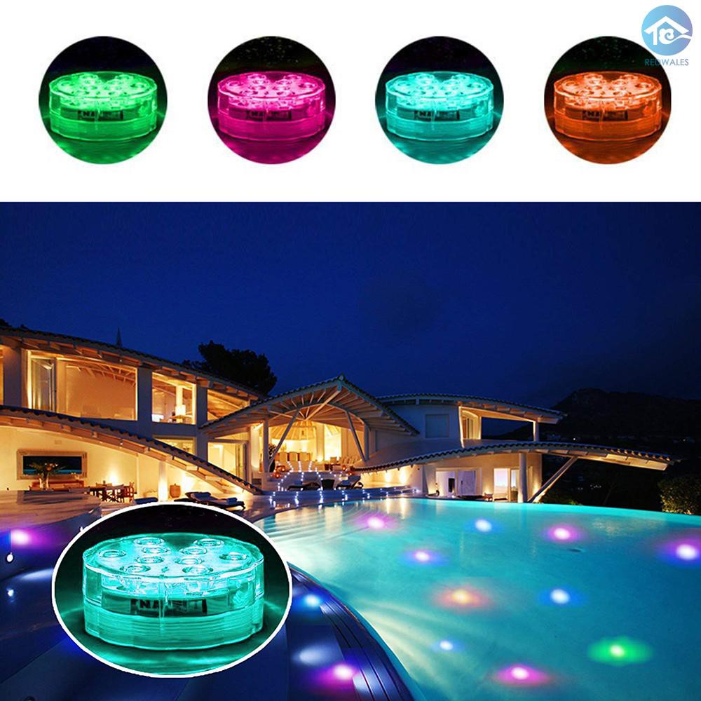 LED Lights with Remote Waterproof Underwater Led Lights Pad Battery