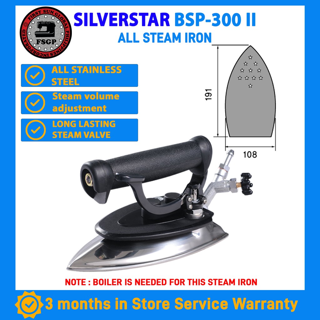 Silver Star (Korea) All Steam Industrial Steam Iron BS3pcII Shopee
