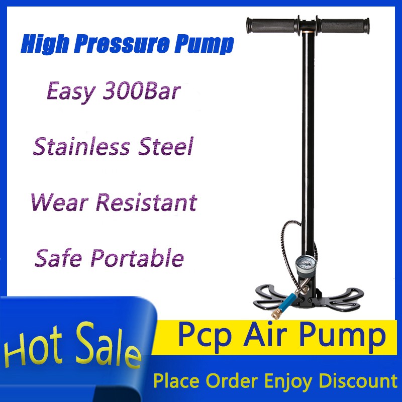 high pressure 4500psi air gun foot pump 30mpa 4500psi 3 Stage High
