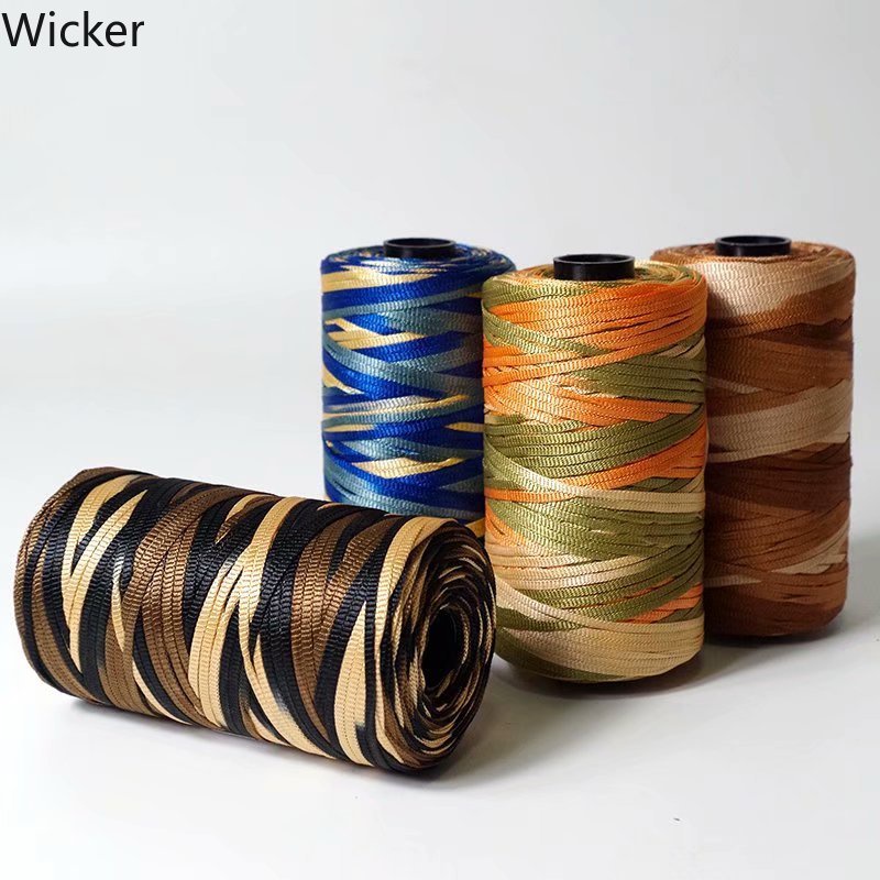 Flat Fancy Yarn Multicolor Yarn for Hand Crocheting Hat Bag Toy Shoes