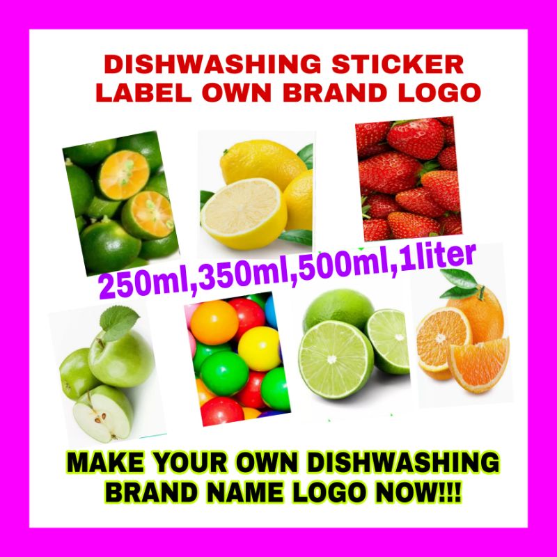 PERSONALIZED Dishwashing,Soap,Fabcon,Condomments,Sticker label own