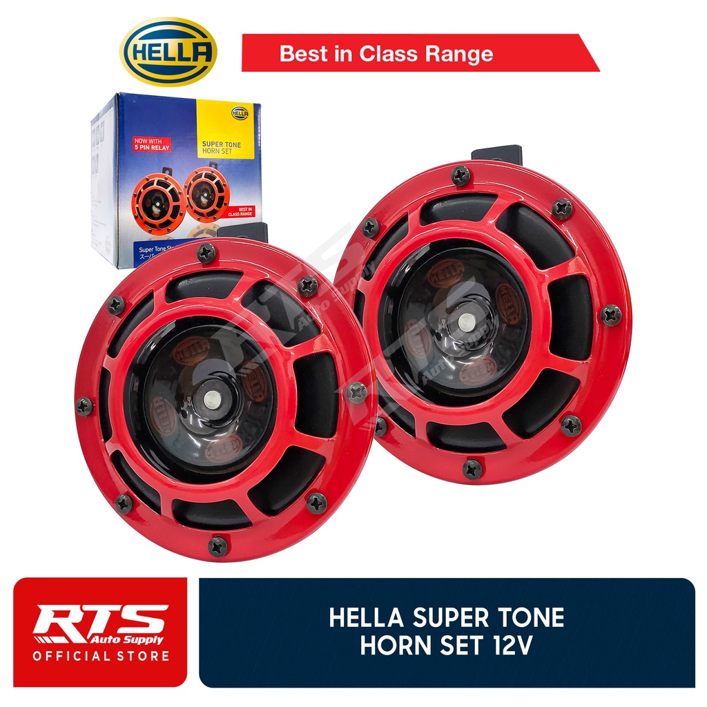 Hella Super Tone Horn Set 12v Car and Motorcycle Horn Shopee