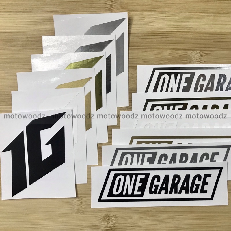 1G One Garage Logo Vinyl Sticker/Decal for Motorcycle/Car/Bike/PC/Phone/Tablet/Laptop/Tumbler