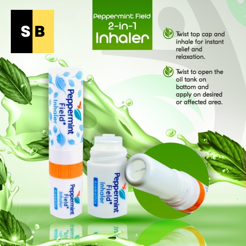 StockBlends Peppermint Field Nasal 2 in 1 Inhaler Relief Congestion and