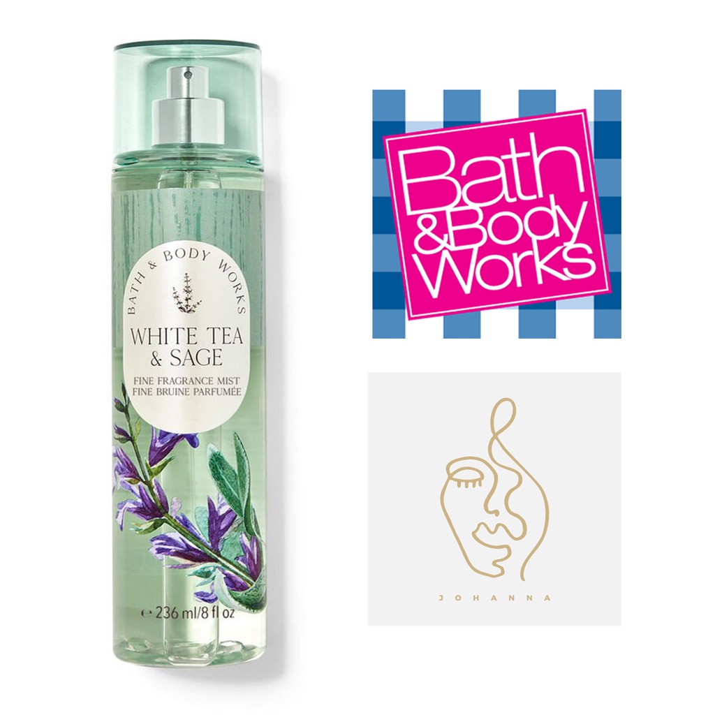 WHITE TEA AND SAGE Original Bath and Body Works Fragrance Mist Shopee