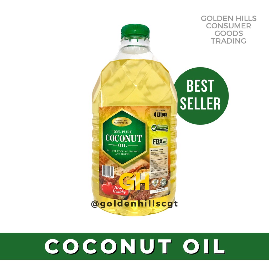 Coconut Cooking Oil 4 Liters Shopee Philippines