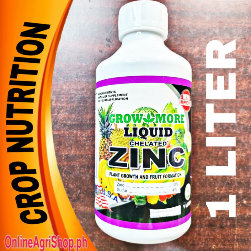 GROW MORE LIQUID CHELATED ZINC (1 LITER) BY SAGREX / LIQUID ZINC