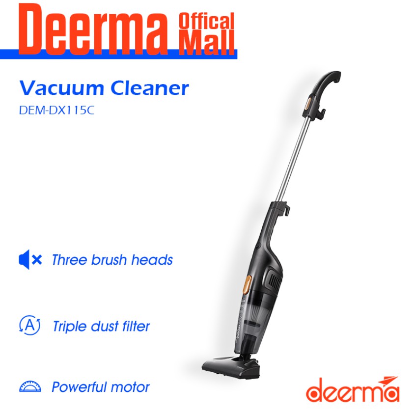 Deerma DX115C/DX118C Household Vacuum Cleaner Mini Handheld Pushrod