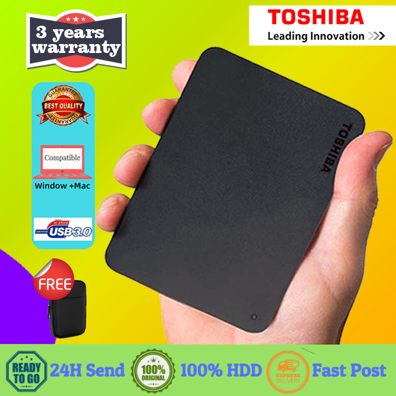 Toshiba Canvio Basic USB 3.0 External Hard Disk (1 TB & 2 TB) Shopee