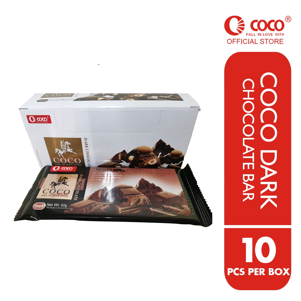 COCO Dark Chocolate Bar 50 gram per inner Shopee Philippines