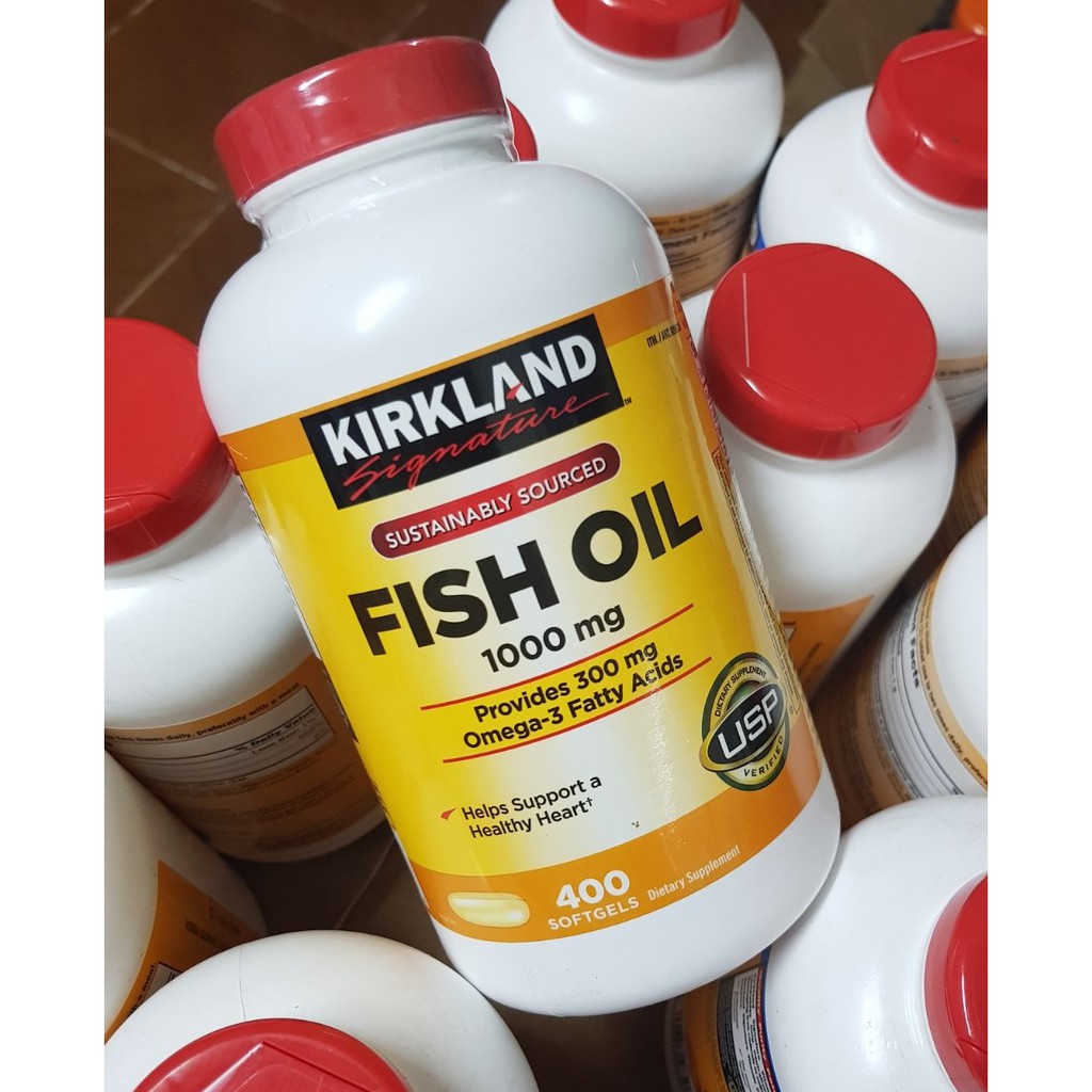 Kirkland Fish Oil from USA 1000mg 400 Softgels Exp 8/2022 Shopee