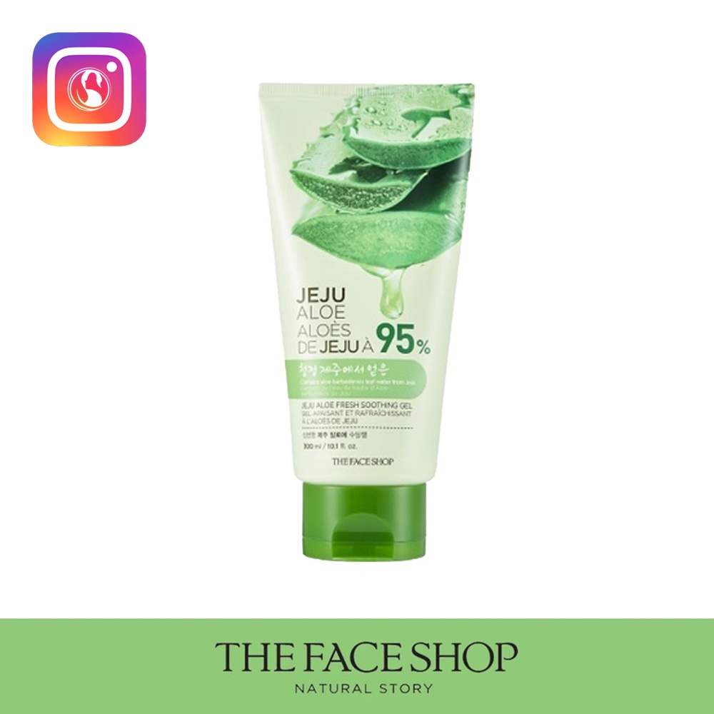 THE FACE SHOP Jeju Aloe Fresh Soothing Gel 300ml (tube) Shopee