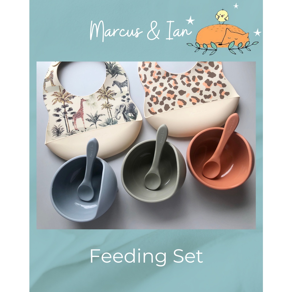 Marcus & Ian BPAfree, 100 Food grade Silicone Baby Feeding Set (2